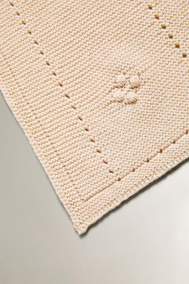 OPENWORK COTTON BABY BLANKET - Pink by Zara - Image 1