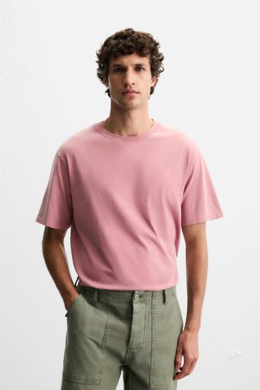 PLAYERA LAVADA - Salmón de Zara