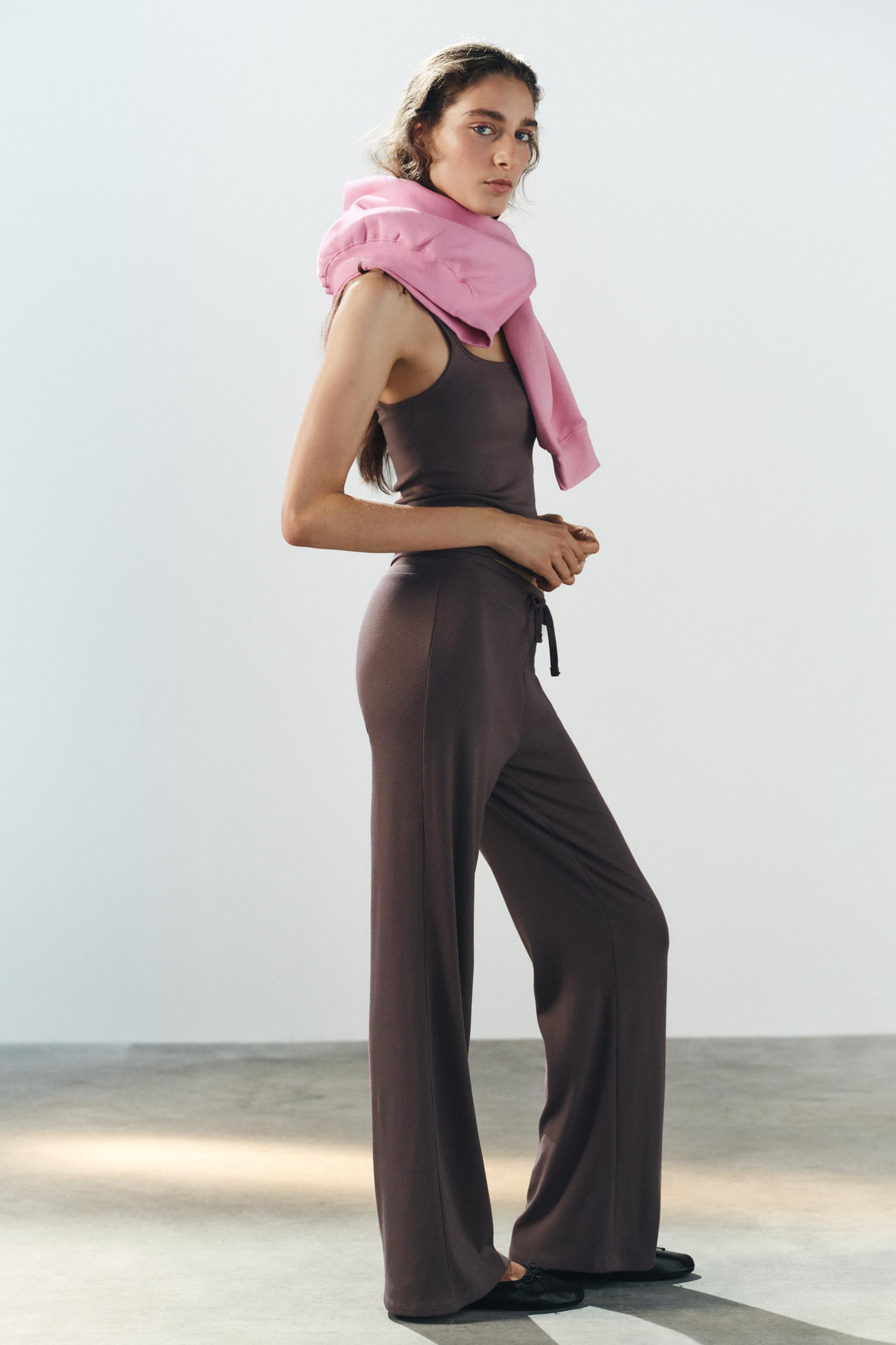 Zara FİTİLLİ STRAIGHT FIT PANTOLON görsel 3