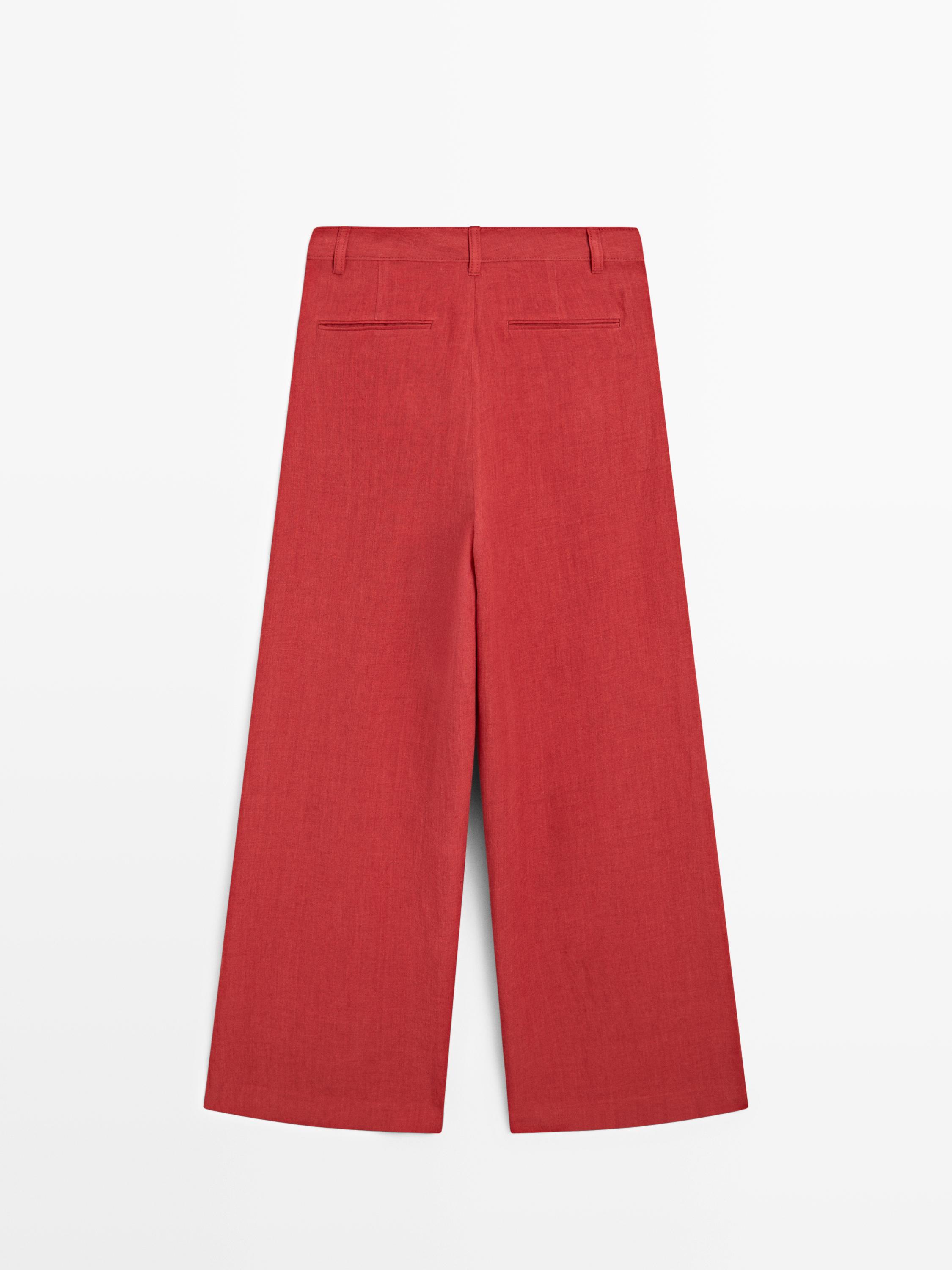 Loose fit linen trousers