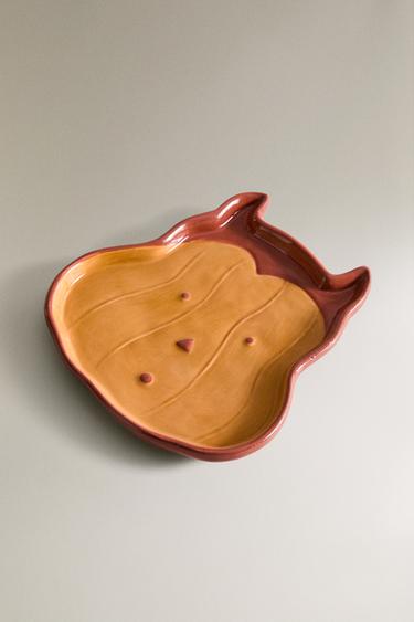 CHILDREN'S STONEWARE HALLOWEEN PUMPKIN PLATE - Multicoloured de Zara - Image 1