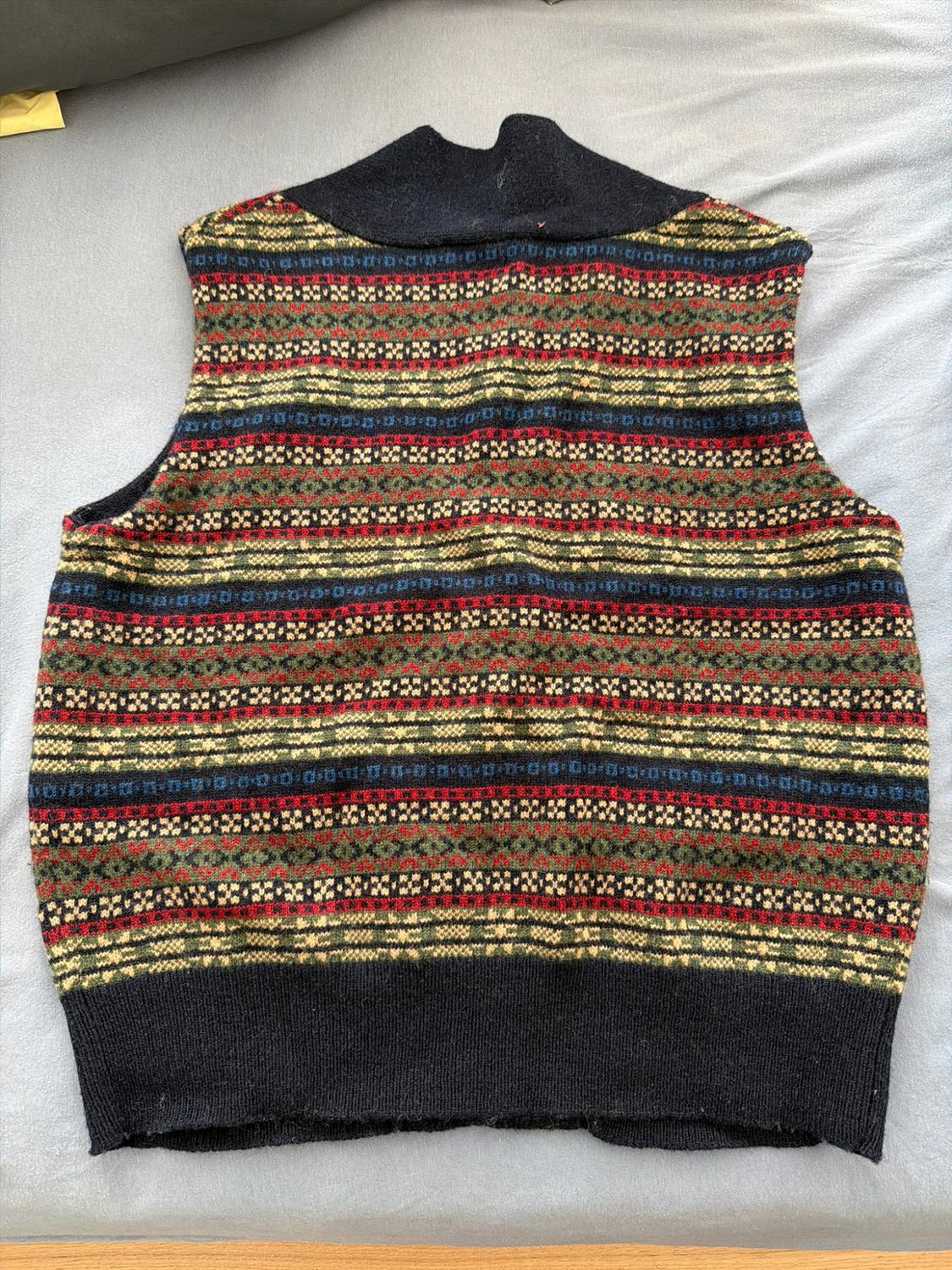 JACQUARD KNIT WOOL BLEND WAISTCOAT - Image 3