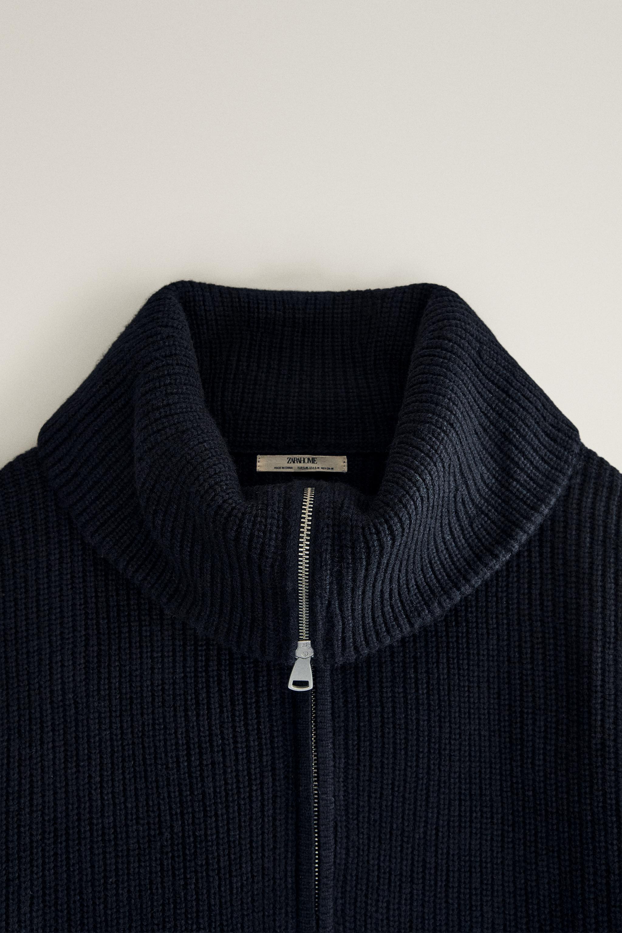 WOOL SWEATER WITH ZIPPER