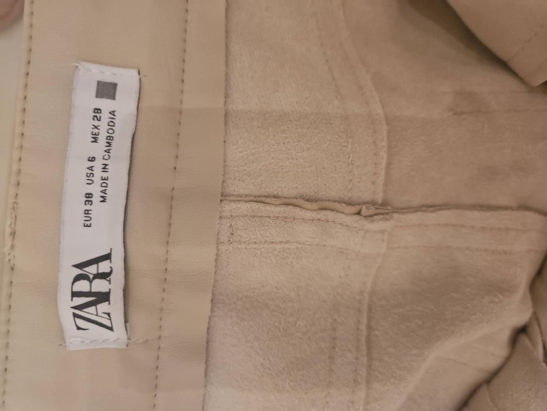 FAUX LEATHER MINI FLARE TROUSERS - Image 7