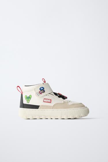 THE AVENGERS © MARVEL HIGH-TOP SNEAKERS - White by Zara