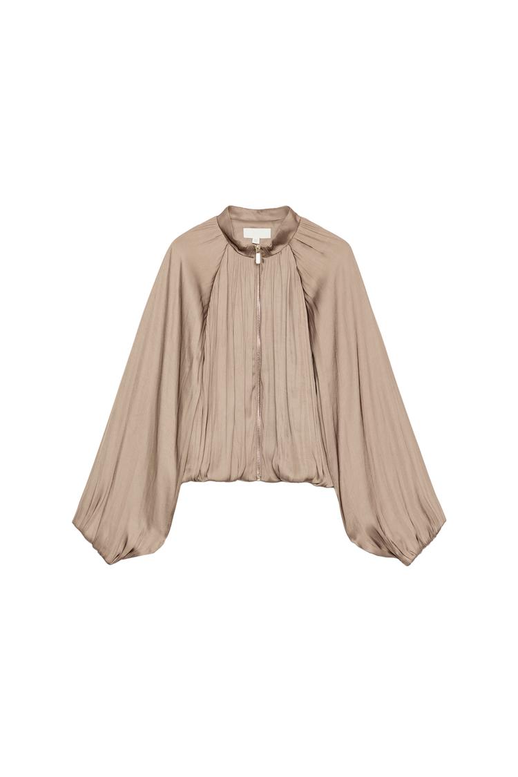 SATIN BOMBER JACKET