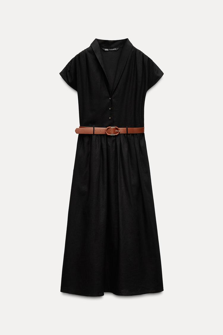 Ines Shirtdress in Black