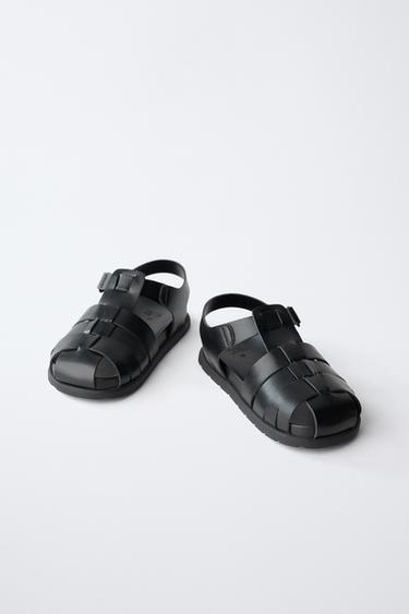 SANDALES STYLE PLAGE À BRIDES - Noir de Zara - Image 2