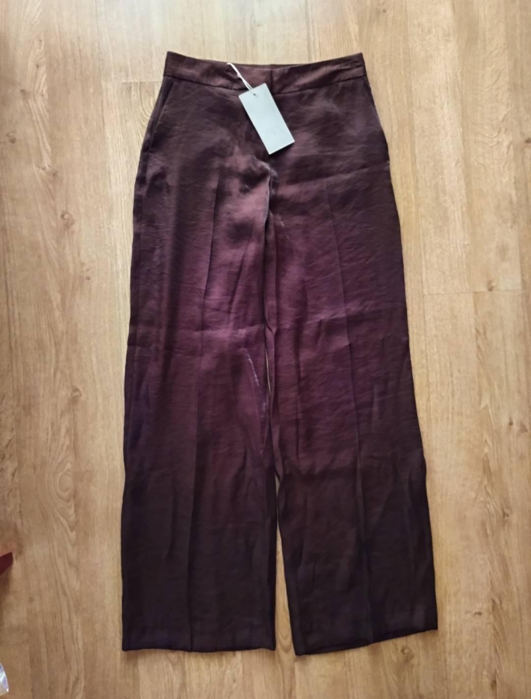 SHINY EFFECT STRAIGHT TROUSERS - Image 2