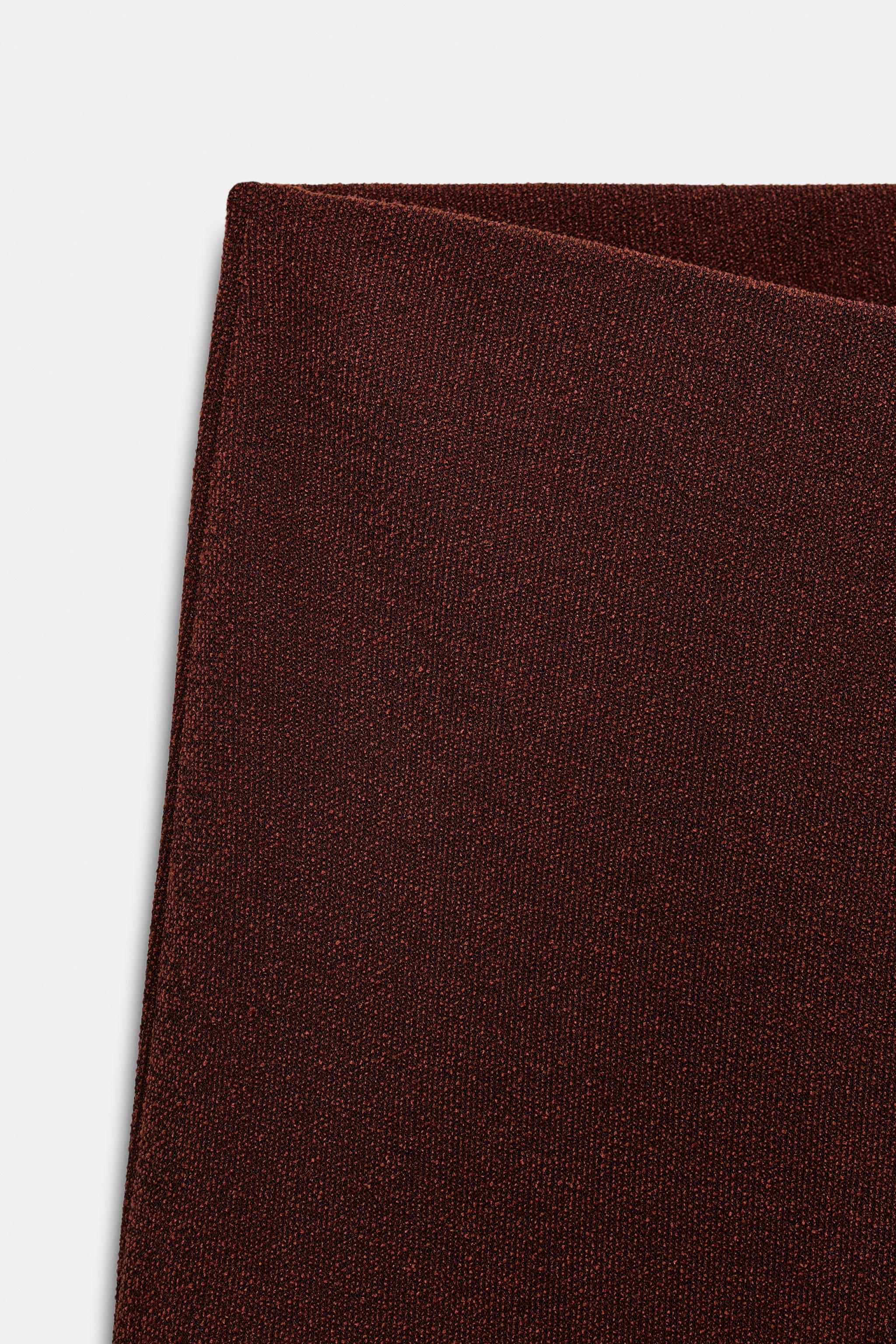 TEXTURED WIDE LEG PANTS