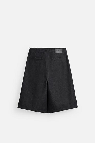 BERMUDA WIDE LEG PLIS - Indigo de Zara - Image 5