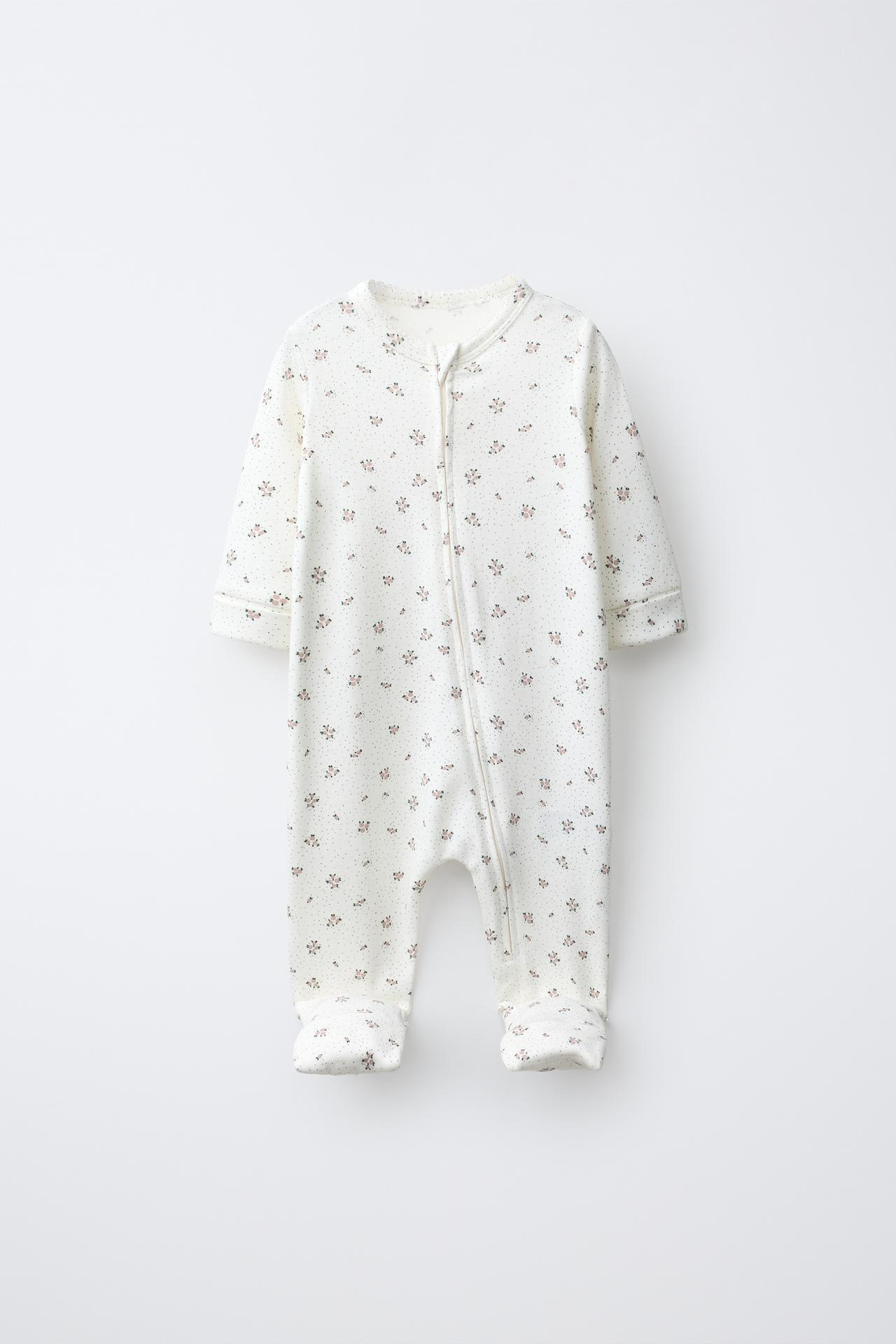 2-PACK OF FLORAL CONVERTIBLE SLEEPSUITS — Pink