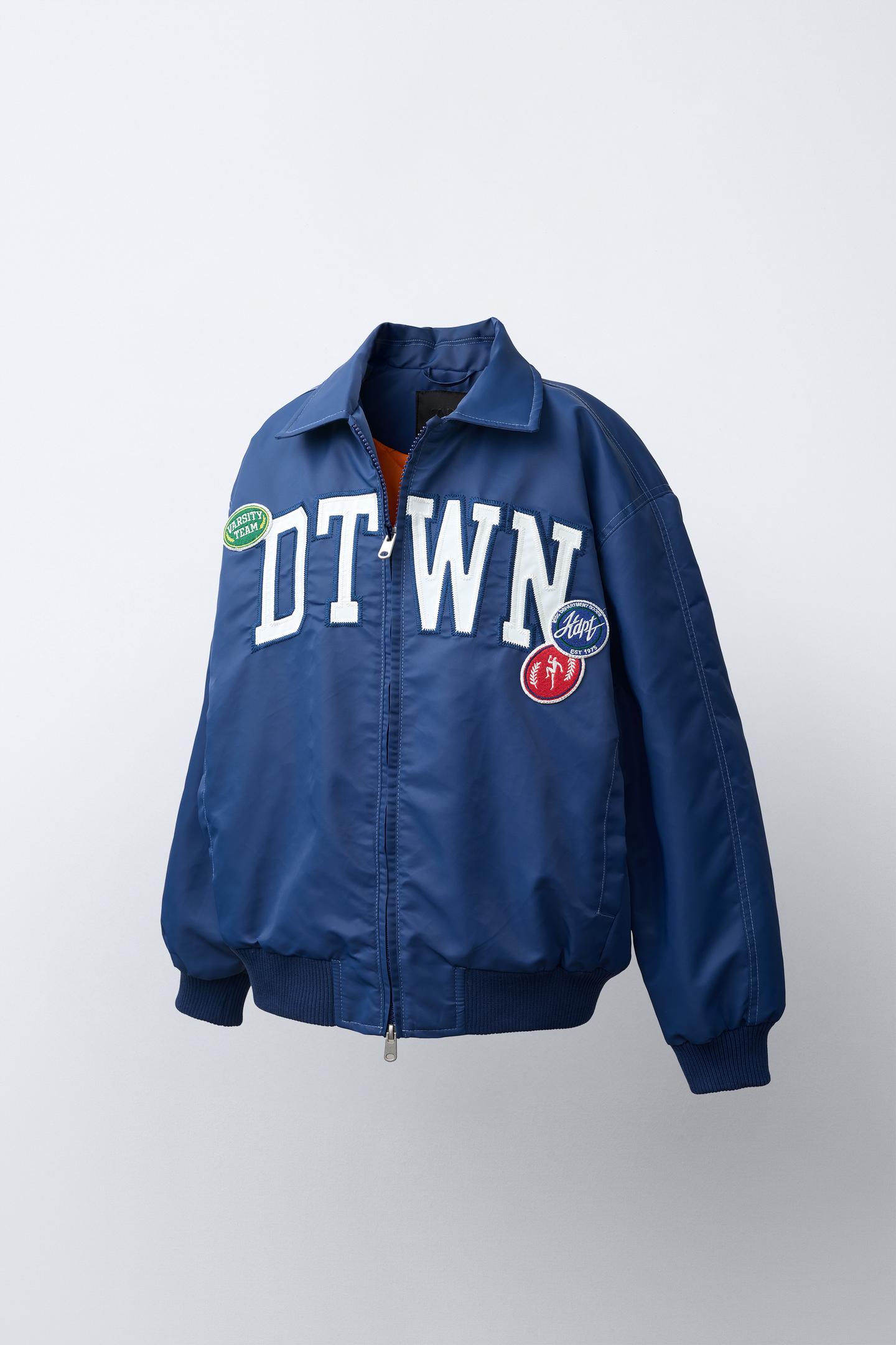 Детская куртка Zara Water-Repellent Varsity Bomber, цвет: Синий — фото 3
