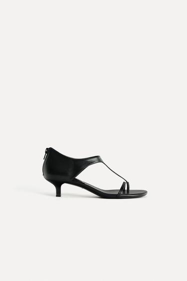 LEATHER HIGH-HEEL SANDALS 50TH ANNIVERSARY - Black by Zara