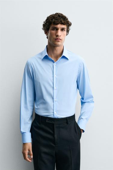 SLIM FIT SHIRT - Sky blue by Zara