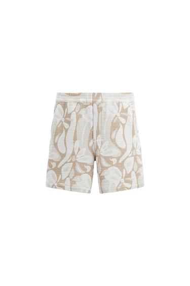 FLORAL JACQUARD SHORTS