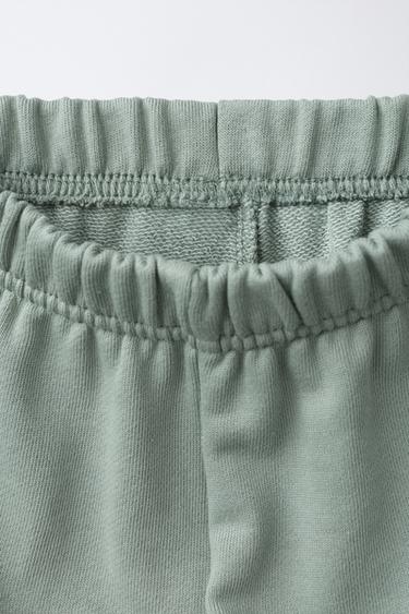 TEXT PRINT SWEATSHIRT AND TROUSERS JOGGING SET - washed green by Zara - Image 3