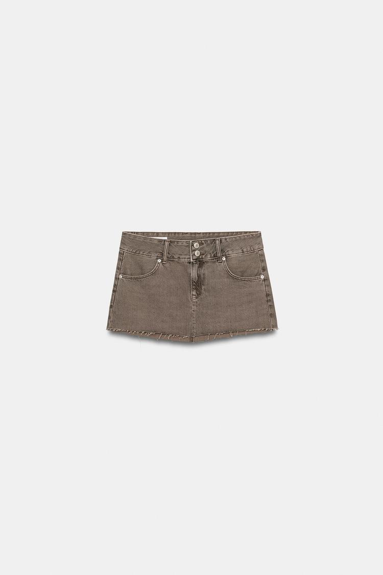 FALDA MINI DE MEZCLILLA DE COLOR TRF 4