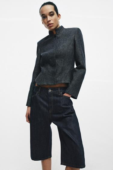 ΒΕΡΜΟΥΔΑ ΝΤΕΝΙΜ ZW COLLECTION - Μπλε του Zara