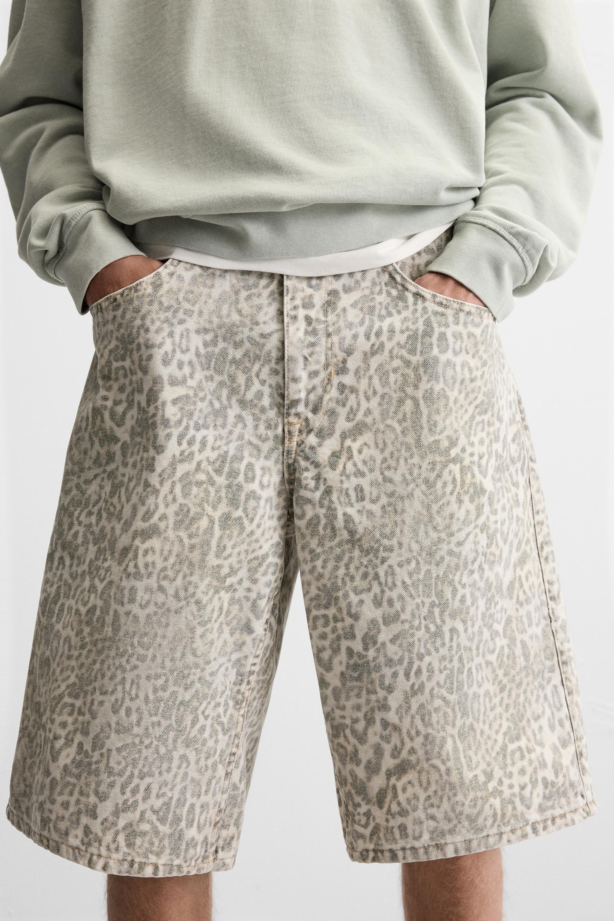 Denim Shorts Zara Animal Print Shorts Animal Print Shorts Short