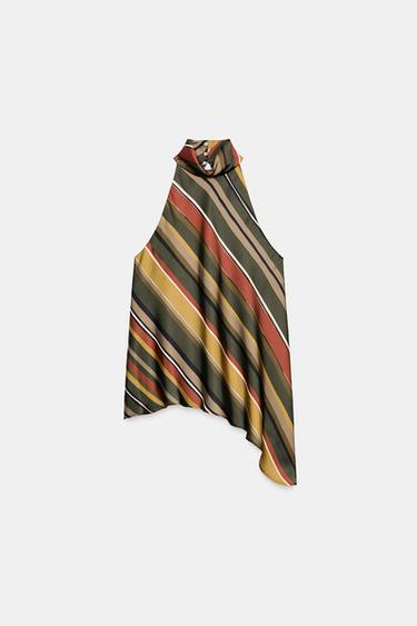 TOP RAYURES ASYMÉTRIQUE - Multicolore de Zara - Image 5