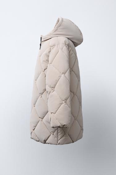 MANTEAU LÉGER MATELASSÉ EFFET GOMME - Marron clair de Zara - Image 2