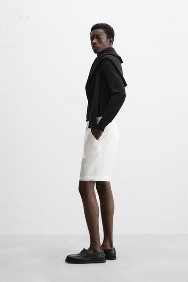 SHORT 100 % LIN - Blanc de Zara - Image 3