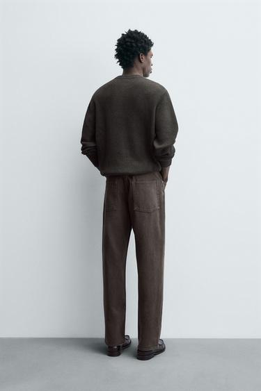 STRAIGHT FIT JEANS - Brown by Zara - Image 2