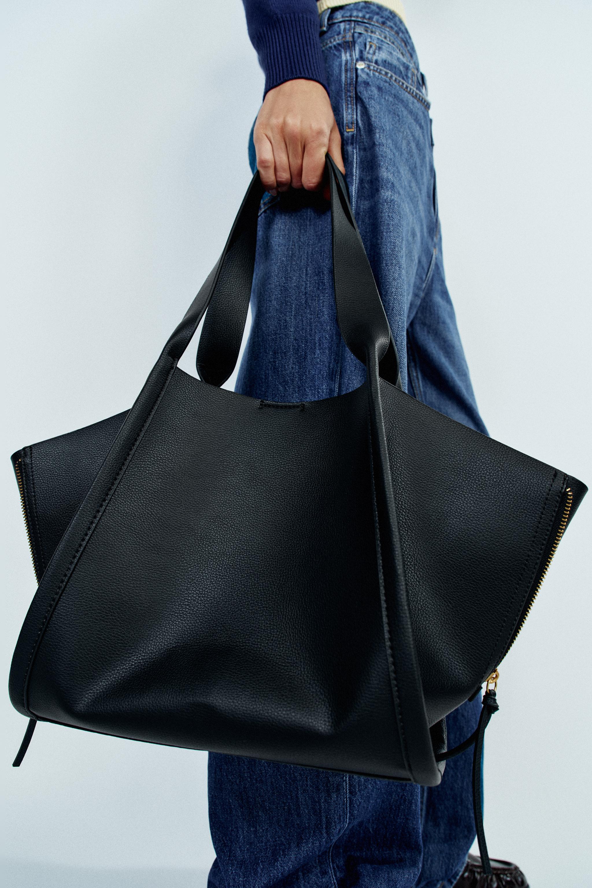 Zara FERMUAR DETAYLI TOTE ÇANTA