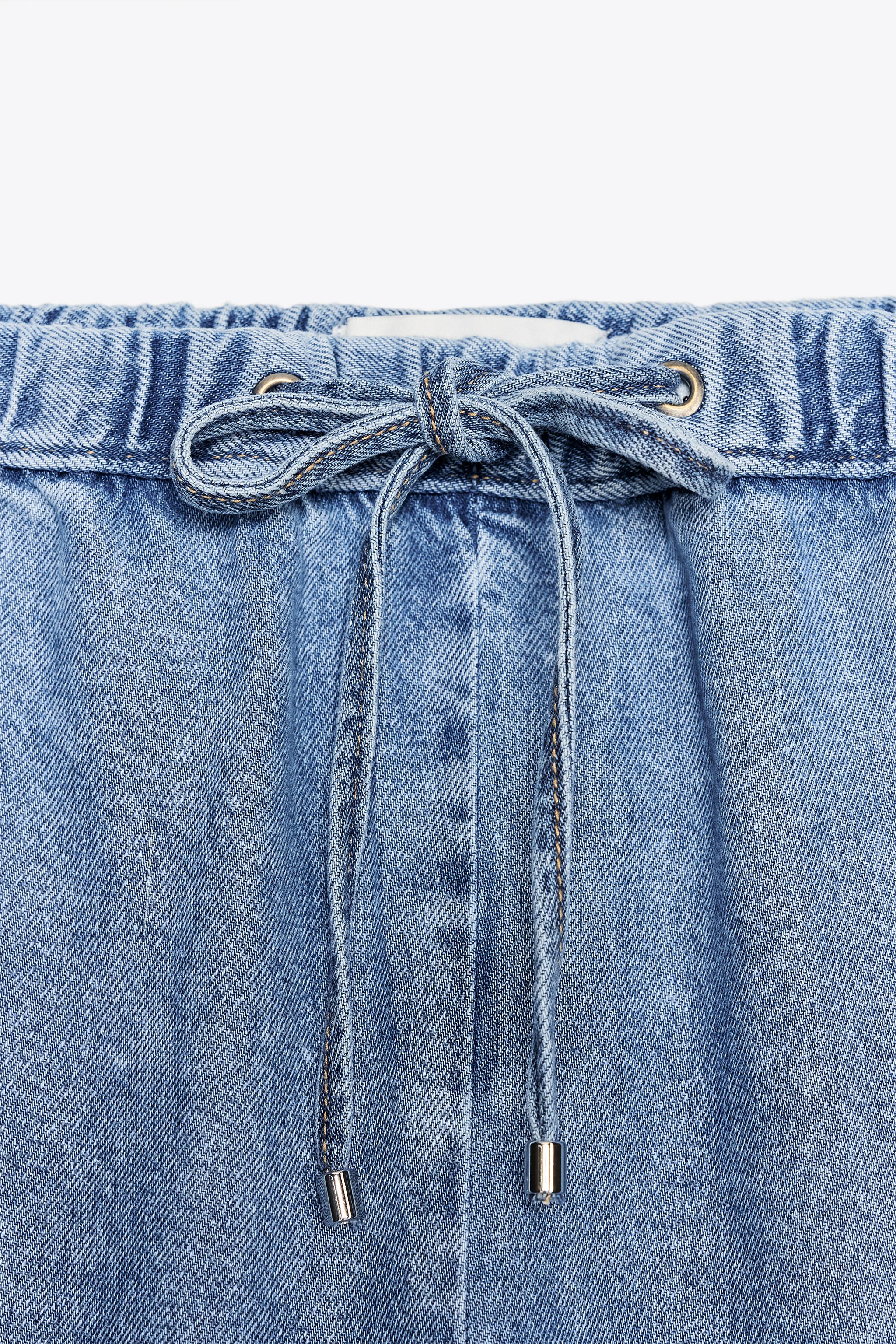 Z1975 MID-RISE WIDE LEG JOGGER JEANS - Blue | ZARA United States Z1975 MID-RISE WIDE LEG JOGGER JEANS - Blue | ZARA United States
