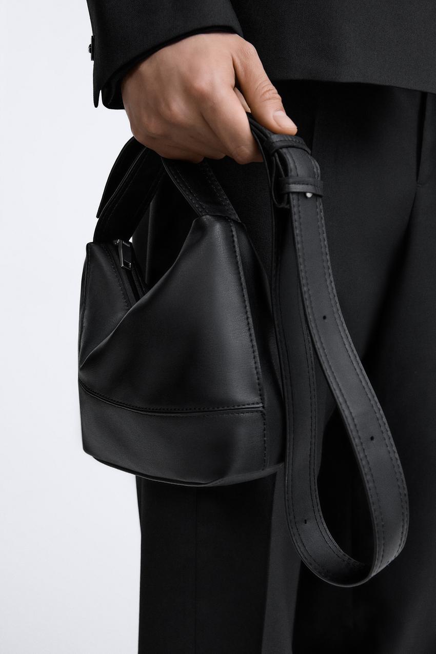 Soft leather crossbody bag zara Clearance