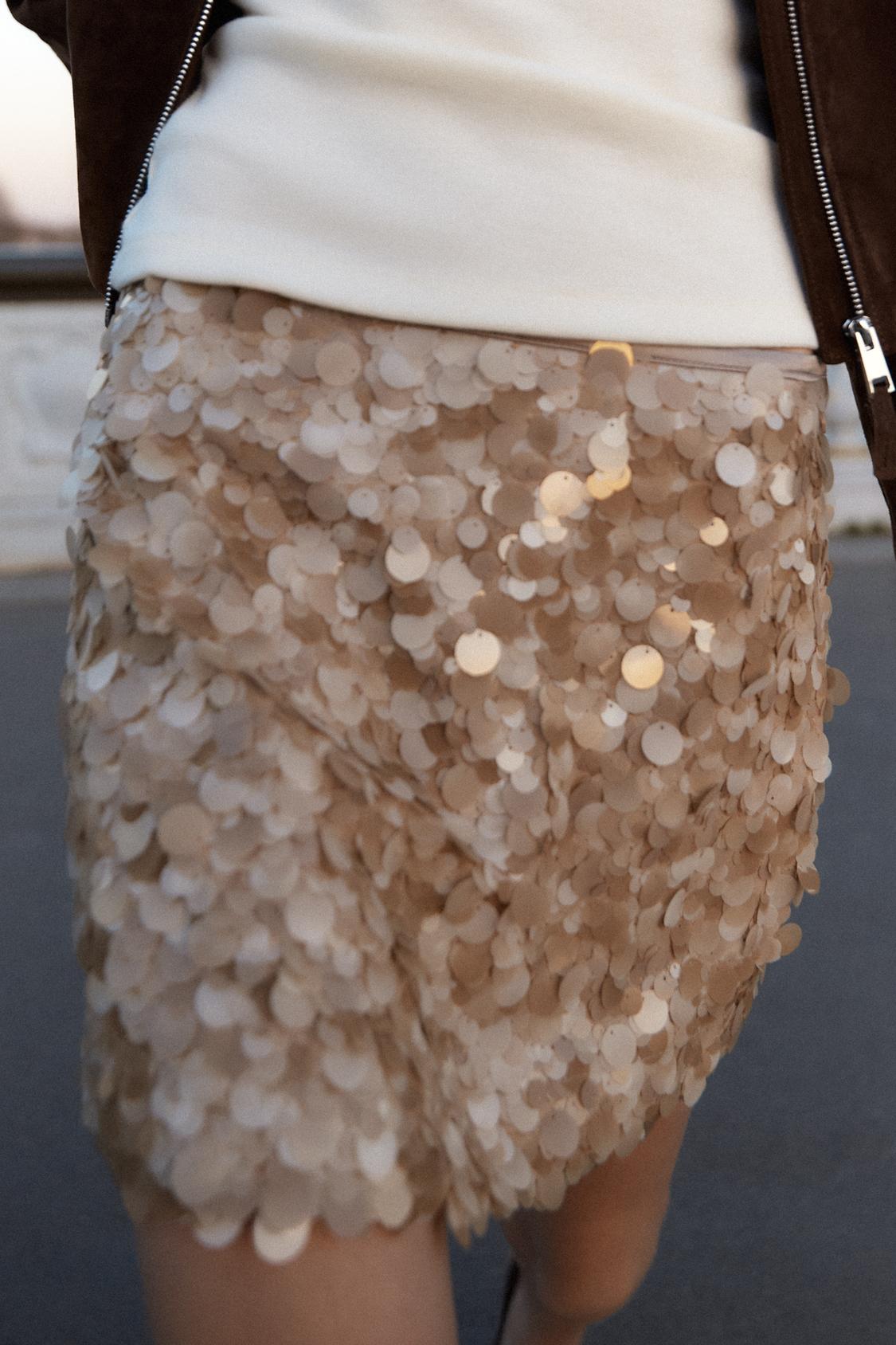 SEQUINNED MINISKIRT