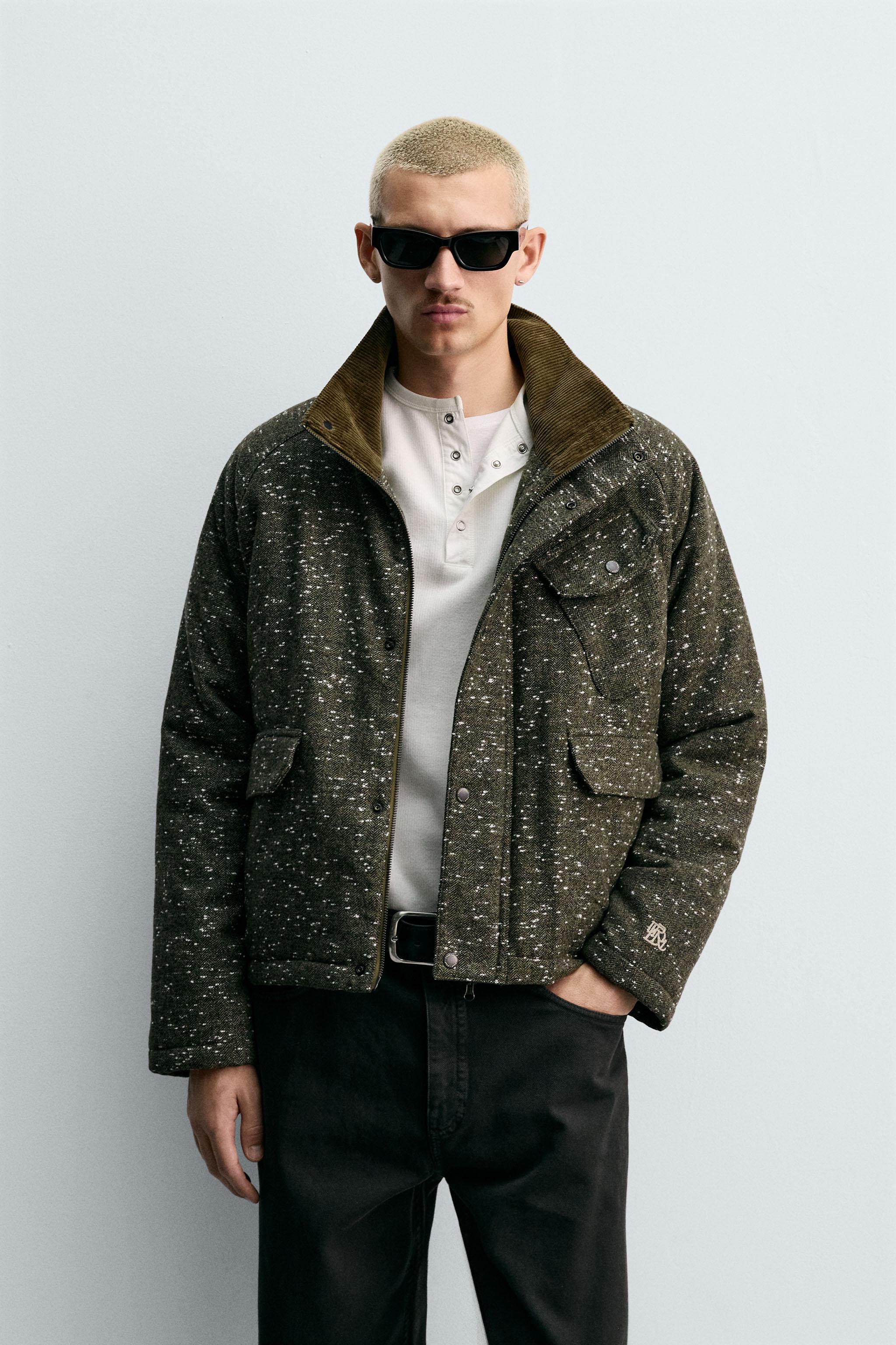 HERRINGBONE TEXTURED JACKET