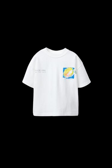 T-SHIRT MIT ZITRONEN-PRINT - Weiß von Zara - Bild 0