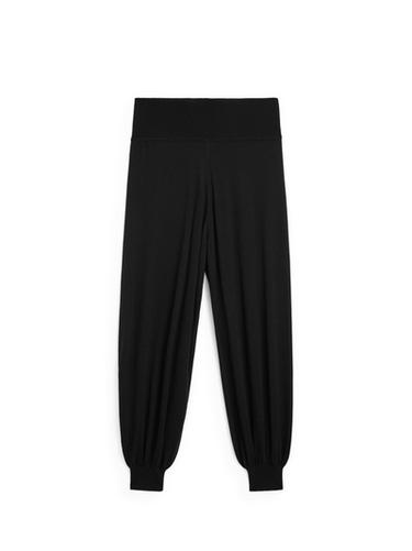 Zara Wool blend knit sarouel trousers - Black