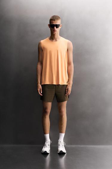 PLAYERA TANK RUNNING - Naranja de Zara - Imagen 0