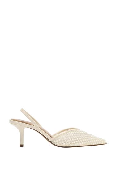 FAUX PEARL SLINGBACK SHOES - White by Zara