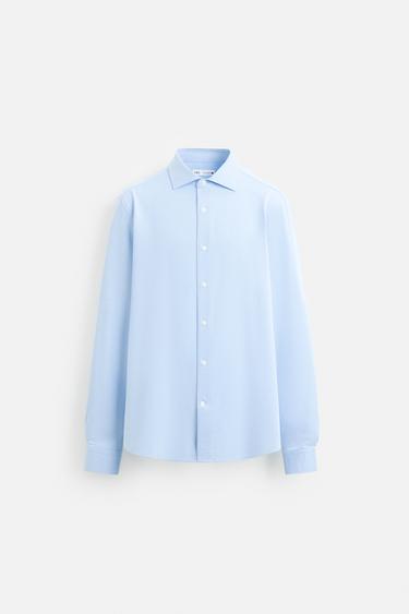 REGULAR FIT SHIRT - Sky blue by Zara