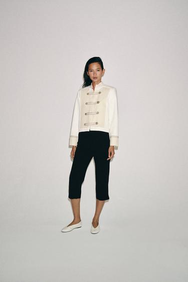VESTE À BRANDEBOURGS ZW COLLECTION - Blanc de Zara - Image 8