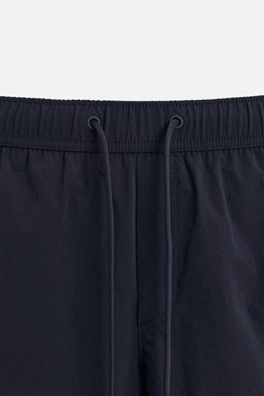CONTRAST BANDS MID-LENGTH SWIMMING TRUNKS - Navy blue by Zara - Image 2
