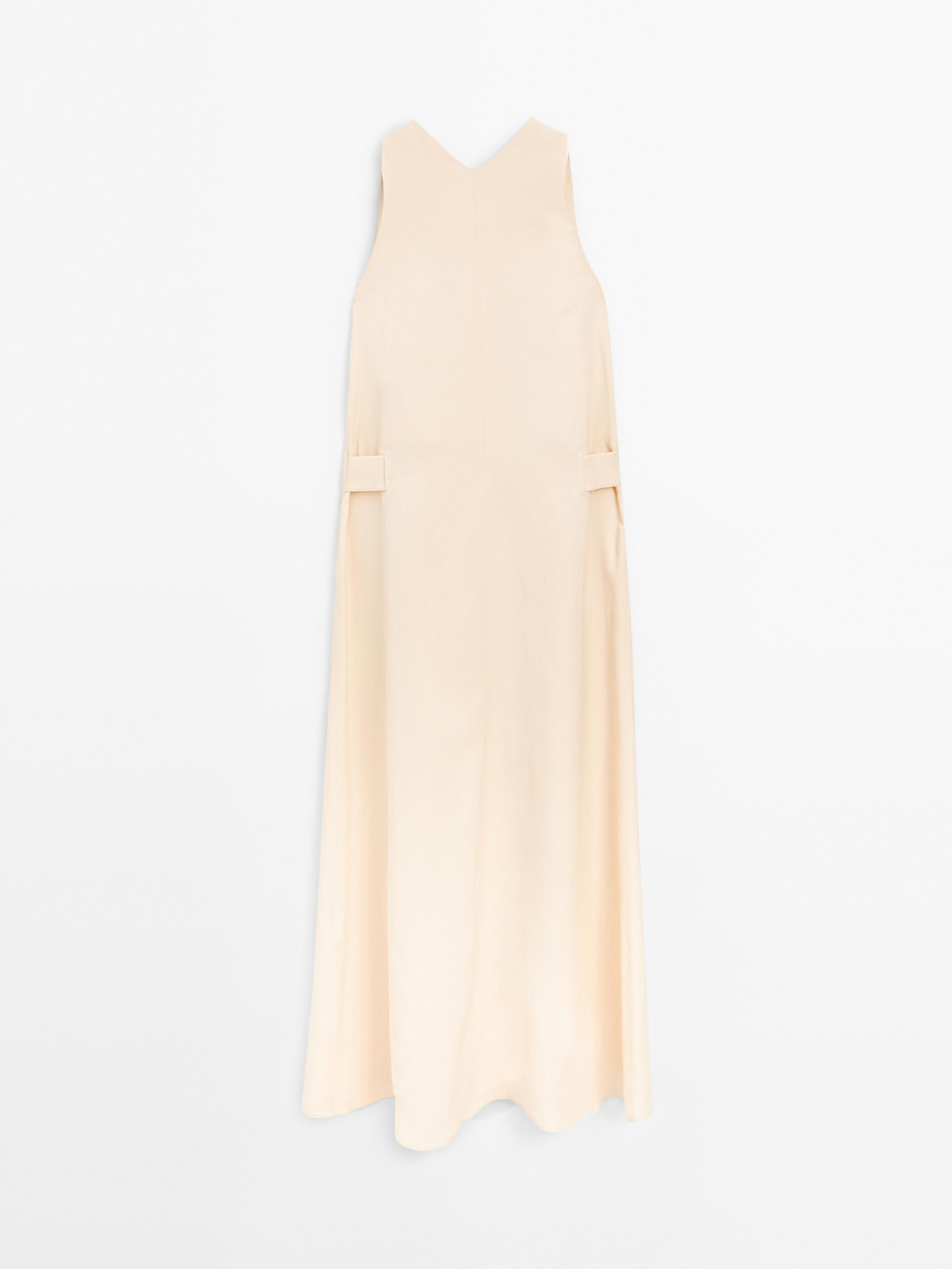 Long flowing V-neck dress