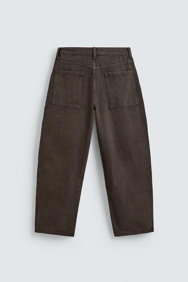 JEAN TAPERED WIDE FIT - Marron de Zara - Image 7