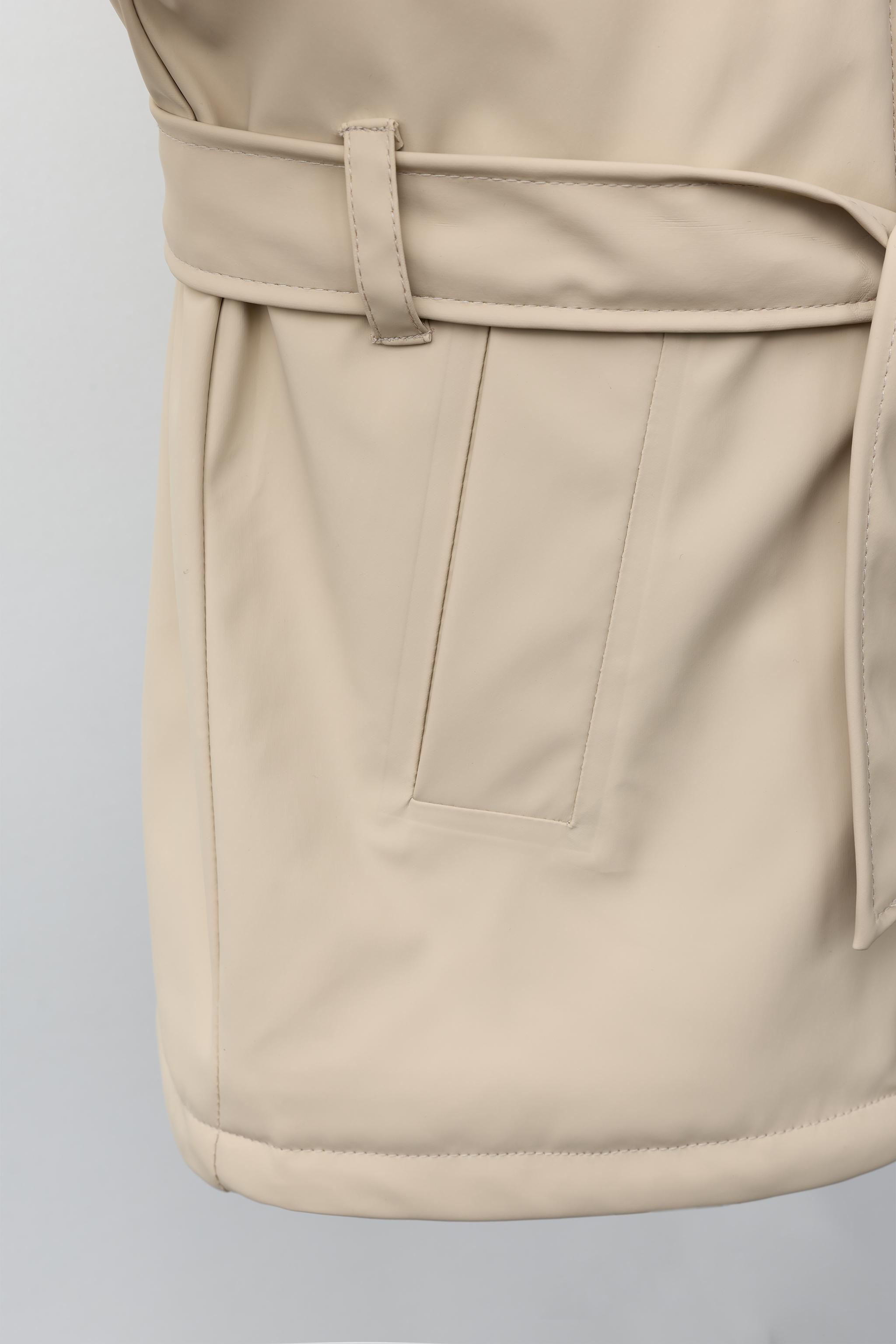 RUBBERIZED WATER-REPELLENT BELTED RAINCOAT