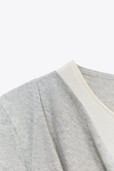 DOUBLE RIB T-SHIRT - Grey marl by Zara - Image 7