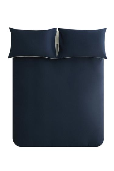 REVERSIBLE PERCALE BED LINEN SET (200 THREAD COUNT) - Blue by Zara
