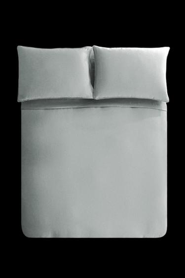 Zara WASHED LINEN DUVET COVER (140 GXM²) - Gray / Blue - Image 0