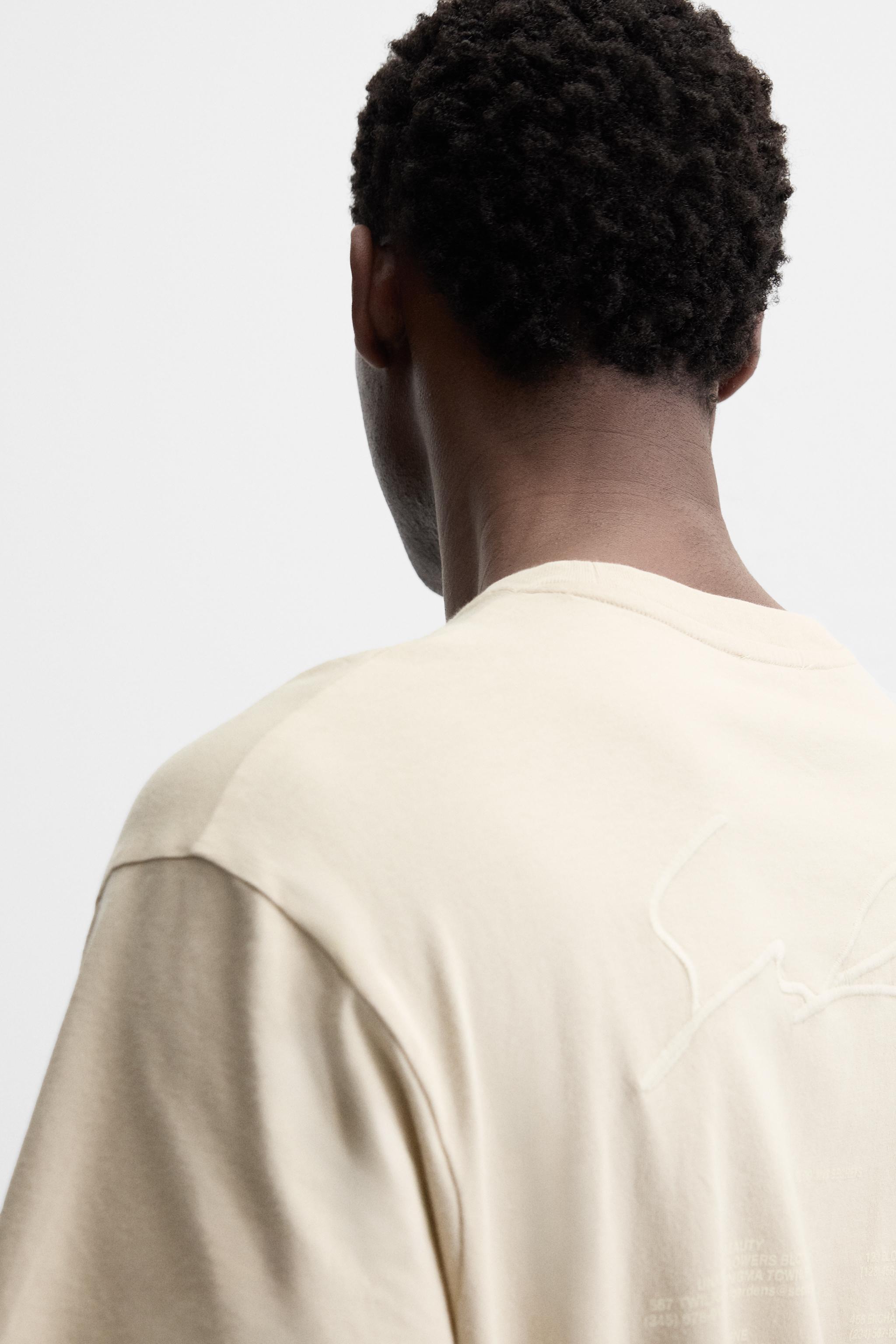 【ZARA】エンブロイダリーテキスト Ｔシャツ 0962/445/251 エンブロイダリーテキスト Tシャツ - レッド | ZARA Japan / 日本