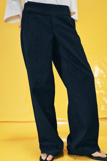 JEANS Z1975 WIDE LEG LAGE TAILLE - Blauw van Zara
