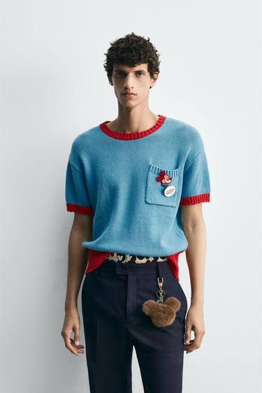 CONTRAST KNIT T-SHIRT HARRY LAMBERT FOR ZARA X DISNEY - Blue by Zara