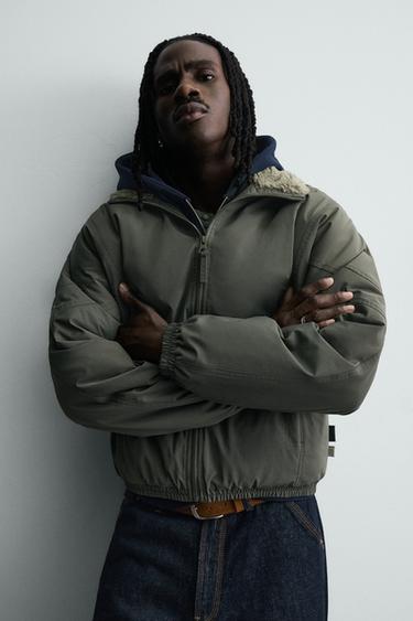 BLOUSON TECHNIQUE BIMATIÈRE - Kaki de Zara - Image 5